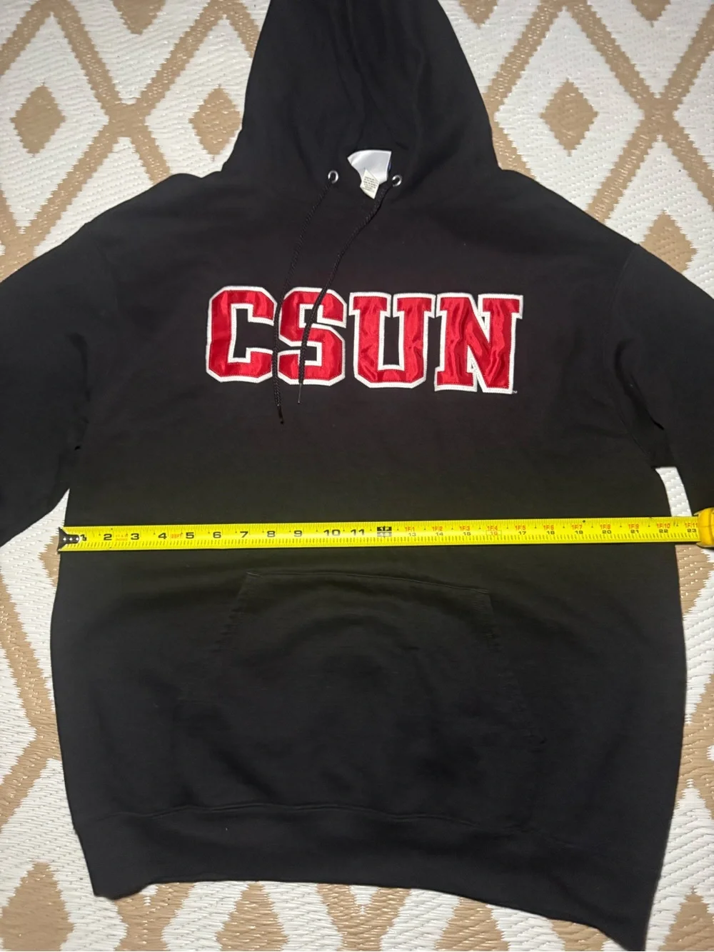 Champion Authentic Athleticwear Men's Black CSUN Logo Pullover Hoodie Fleece L